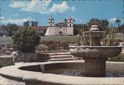 Historic Mission Santa Barbara, California Postcard