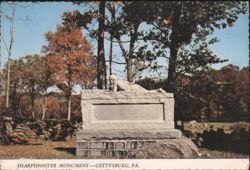 Sharpshooter Monument, Gettysburg, PA Postcard