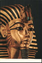 Gold Mummy Mask of Tutankhamun, Egyptian Museum, Cairo Postcard