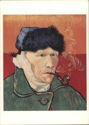Self-Portrait with Bandaged Ear and Pipe Postcard