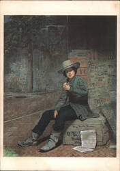 Thomas Le Clear - Buffalo Newsboy Painting Postcard