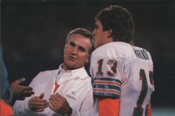 Don Shula & Dan Marino - Miami Dolphins Football Postcard