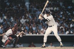 Lou Piniella Batting Baseball Postcard