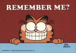 REMEMBER ME? Garfield the Cat Smiling Postcard