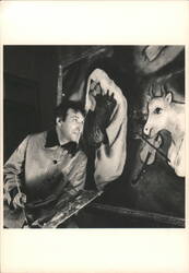 Marc Chagall in his atelier 1934 Postcard