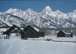 Chapel of the Transfiguration, Moose, WY, Snowy Mountains Postcard