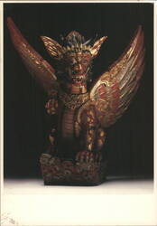Singa Temple Guardian, Bali, Indonesia, 18th/19th C. Postcard