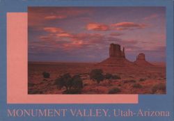 Monument Valley, The Mittens, Utah-Arizona Postcard