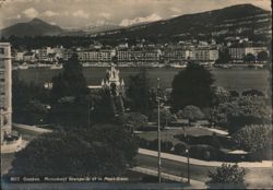 Genève Brunswick Monument & Mont-Blanc Postcard