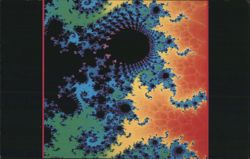 Mandelbrot Set Fractal Image, IBM 3090-600E Supercomputer Postcard