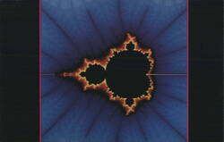 Mandelbrot Set Fractal Image, Cornell Supercomputer Postcard