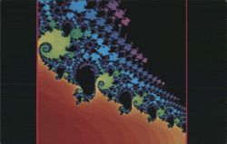Colorful Fractal Image, Cornell National Supercomputer Postcard