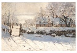 Claude Monet - La Pie (The Magpie), Winter Landscape Postcard