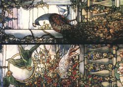 Louis C. Tiffany Stained Glass Window Detail, 1912 Postcard