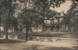 Large House with Porch and Trees Original Photograph