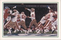 Sports Art Football Action AFL vs NFL Game Postcard