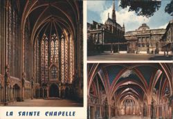 Sainte-Chapelle Paris Interior Upper & Lower Chapels Postcard