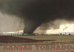 Kansas Tornado March 13, 1990 Hesston KS Postcard