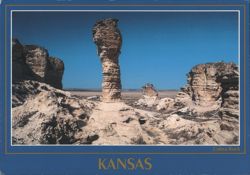 Cobra Rock, Castle Rock, Smoky Hills Chalk Bluffs Postcard