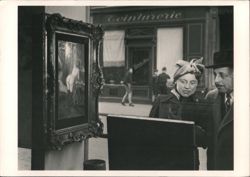 Sidelong Glance, Paris, 1948 Postcard