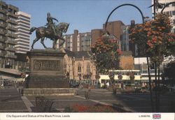 City Square and Statue of the Black Prince Postcard
