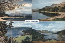Loch Lomond Composite - Ben Lomond, Luss Village, Scotland Postcard