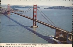 Aerial View Golden Gate Bridge, San Francisco Postcard