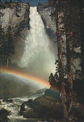 Nevada Fall, Yosemite National Park, Rainbow Postcard
