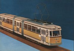 Articulated Tram Model (1962) - FVV Workshop, Budapest Postcard