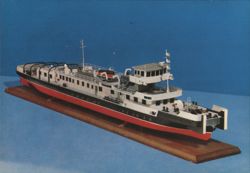 Hungarian Pushboat Model, Museum of Transportation Series 12 Postcard
