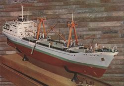 MAHART Seafaring Motor-Freighter BUDAPEST Model Postcard