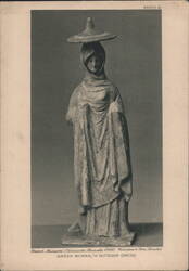 Greek Woman Terracotta Statuette, British Museum Postcard