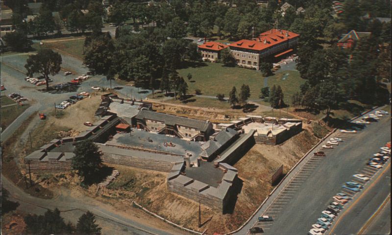 Aerial View Fort William Henry & Hotel, Lake George, NY New York