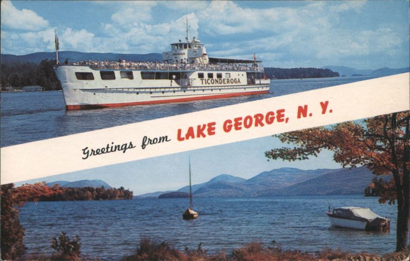 MV Ticonderoga, Lake George, NY - Basin Bay Autumn Scene New York