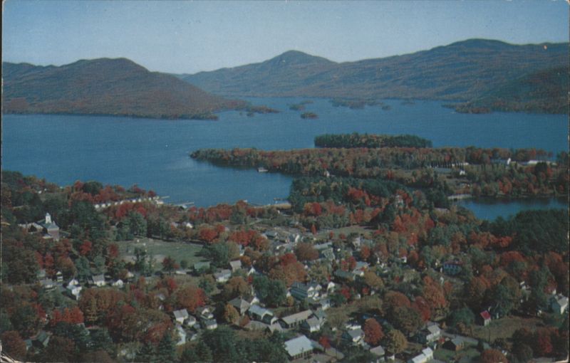 Lake George, NY Aerial View Bolton Landing, Adirondacks New York