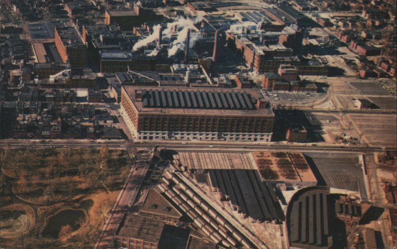 Anheuser-Busch Brewery, St. Louis, MO Aerial View Missouri