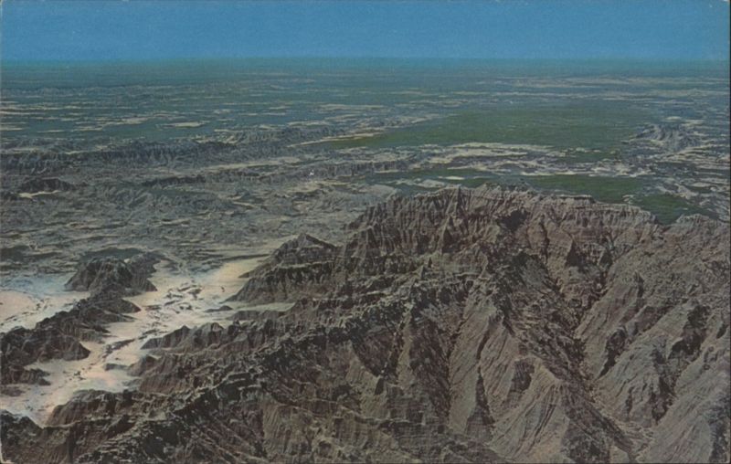 Badlands National Monument Aerial View Intense Erosion South Dakota