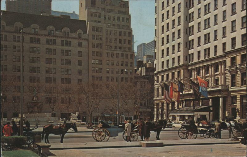 New York City Street with Horse-Drawn Carriages Carl Scholl
