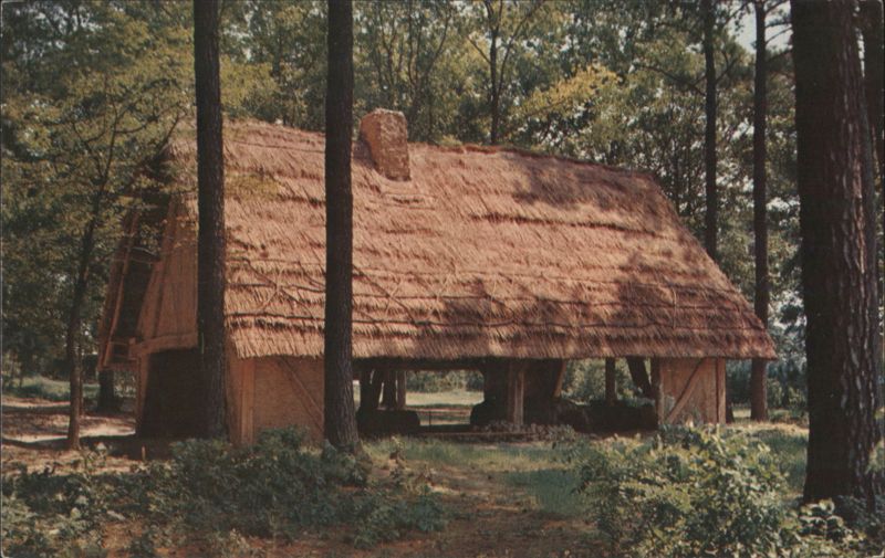 Glasshouse, Thatched Roof Structure, Jamestown, Virginia