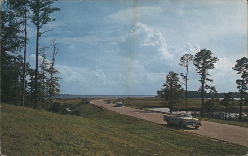 Colonial Parkway, College Creek, James River, Virginia Williamsburg