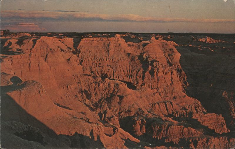 Badlands National Monument Sunset Landscape South Dakota