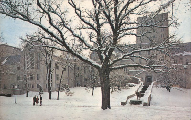 Indiana Memorial Union North Entrance Student Activities Area, Snow Bloomington