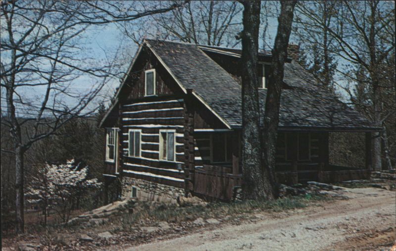 Brown County Scenery Typical Log Cabin Indiana