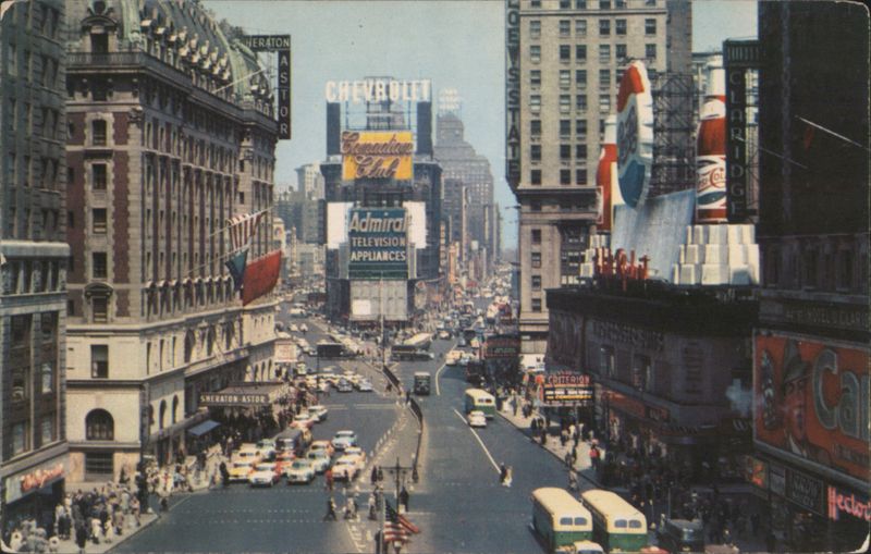 Times Square, New York City - Billboards & Traffic