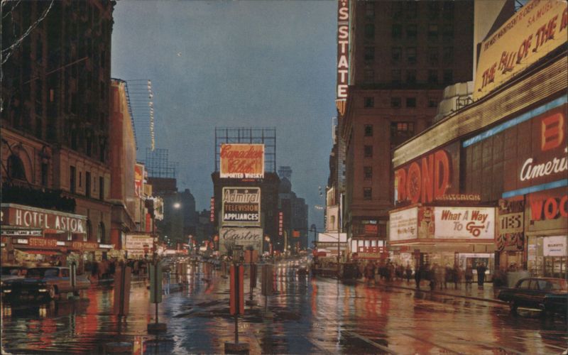 Times Square at Night, Crossroads of the World New York City