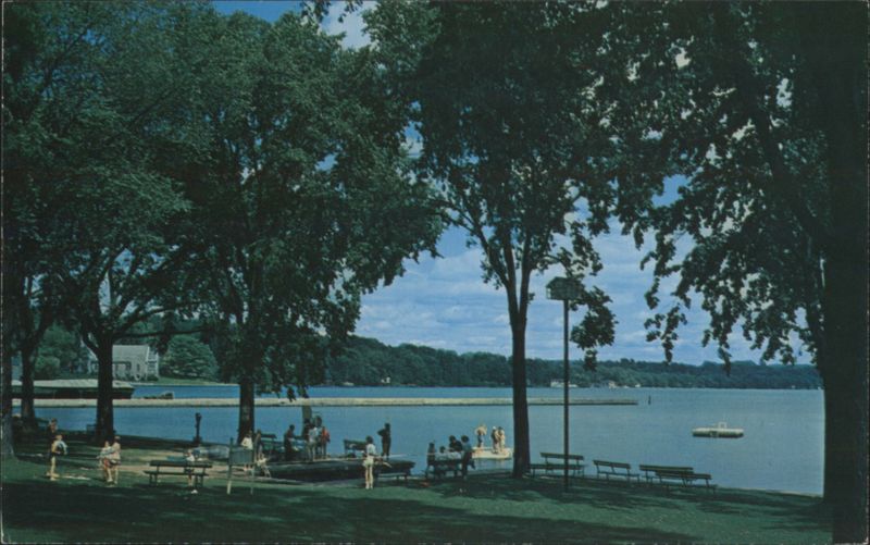 Bathing in Skaneateles Lake at Clift Park New York