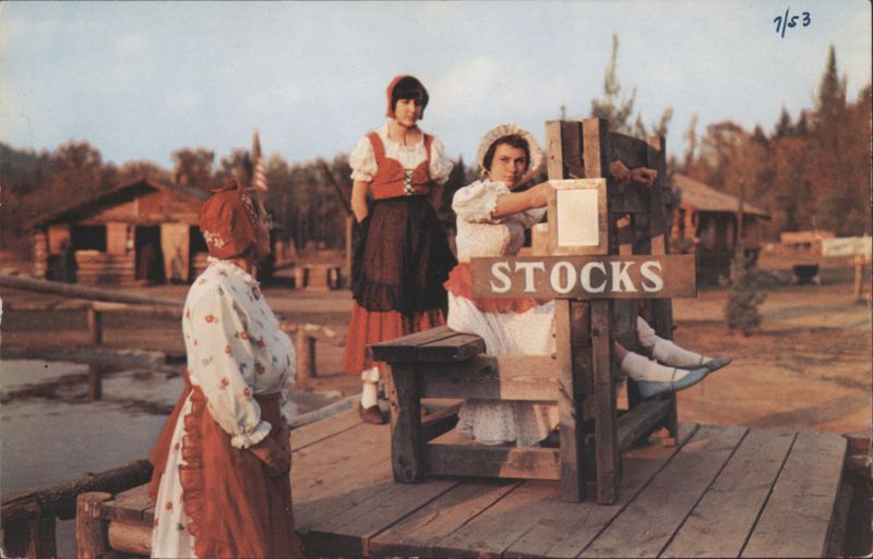 Colonial Stocks, Frontier Town, NY - Pioneer Log Town North Hudson New York