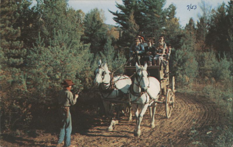Stage Coach Hold Up on Dry Gulch Trail, Frontier Town, NY North Hudson New York