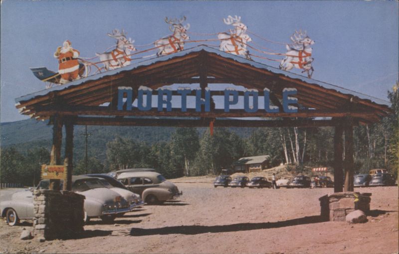 North Pole Gateway with Santa & Reindeer, Wilmington, NY New York