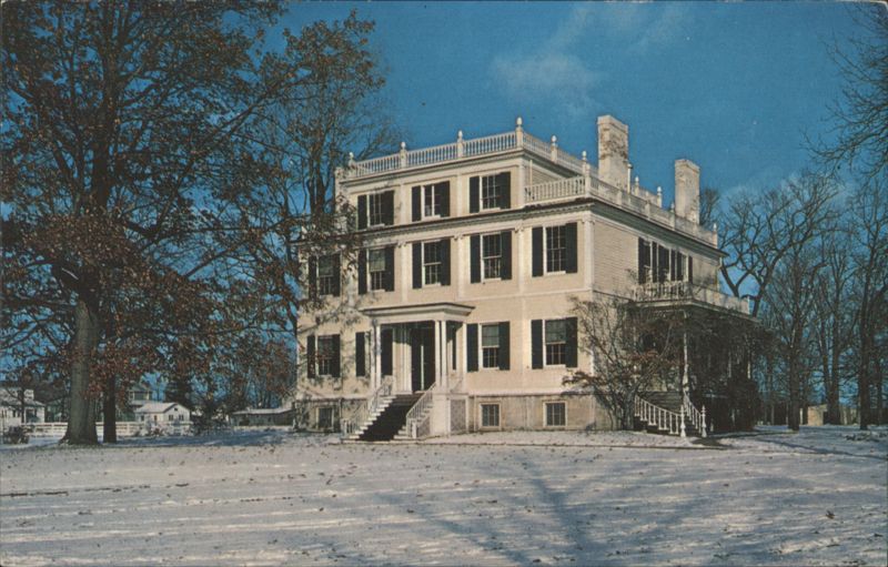 Gideon Granger Home, Postmaster General, Winter Scene Canandaigua New York